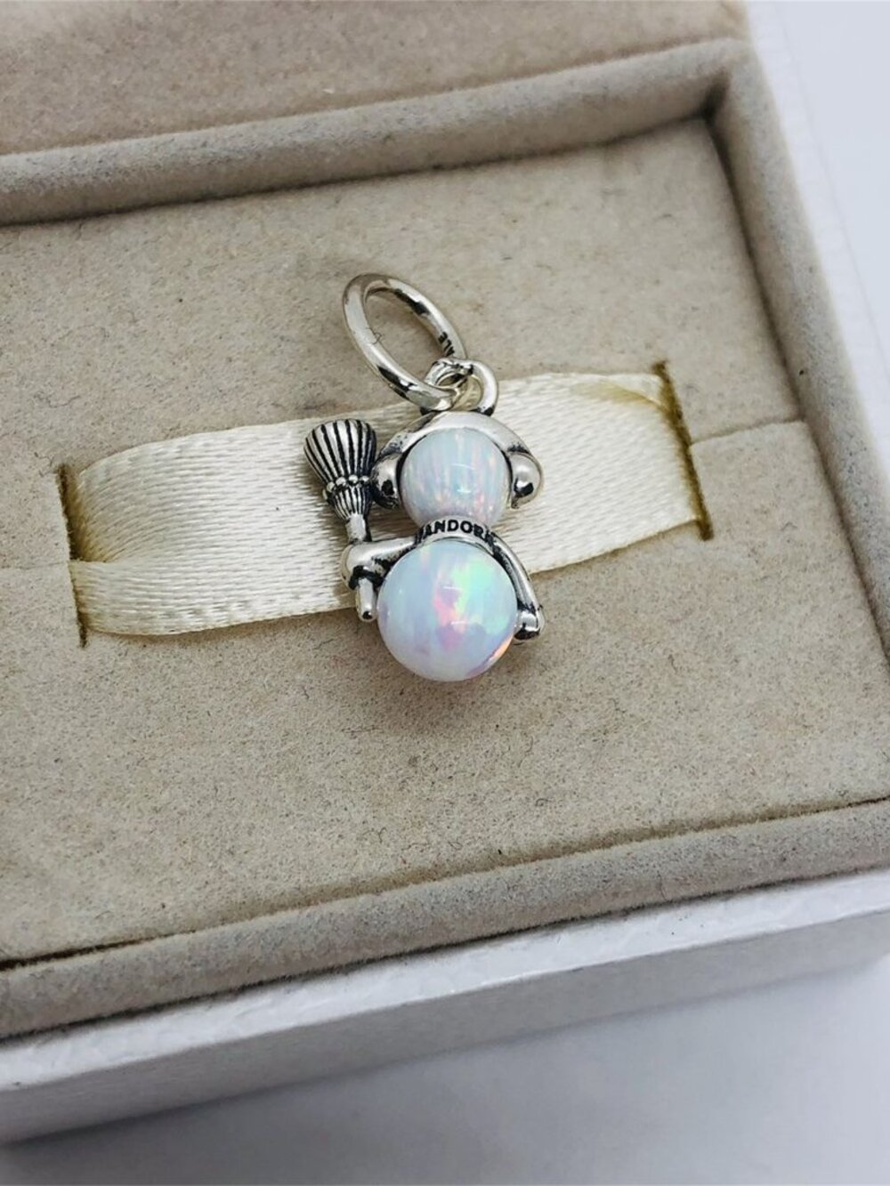 ✨🔥Pandora Opalescent Snowman Dangle Charm - Picture 3 of 5